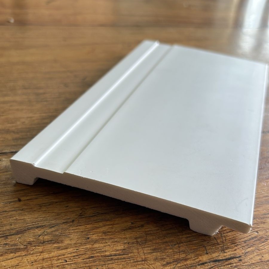 WhatsApp Image 2026-04-22 at 9.53.56 AM Image text extractionClaude finished the responseYou said: Can you extract the text from this image?Can you extract the text from this image?10:53 AMClaude responded: WHITE PAINTABLE SKIRTINGWHITE PAINTABLE SKIRTING Page 20 High impact polystyrene skirting offers a practical solution for finishing the edges of walls and floors