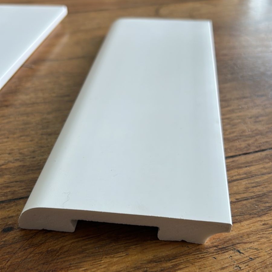 WhatsApp Image 2026-04-22 at 9.54.23 AM Image text extractionClaude finished the responseYou said: Can you extract the text from this image?Can you extract the text from this image?10:53 AMClaude responded: WHITE PAINTABLE SKIRTINGWHITE PAINTABLE SKIRTING Page 20 High impact polystyrene skirting offers a practical solution for finishing the edges of walls and floors