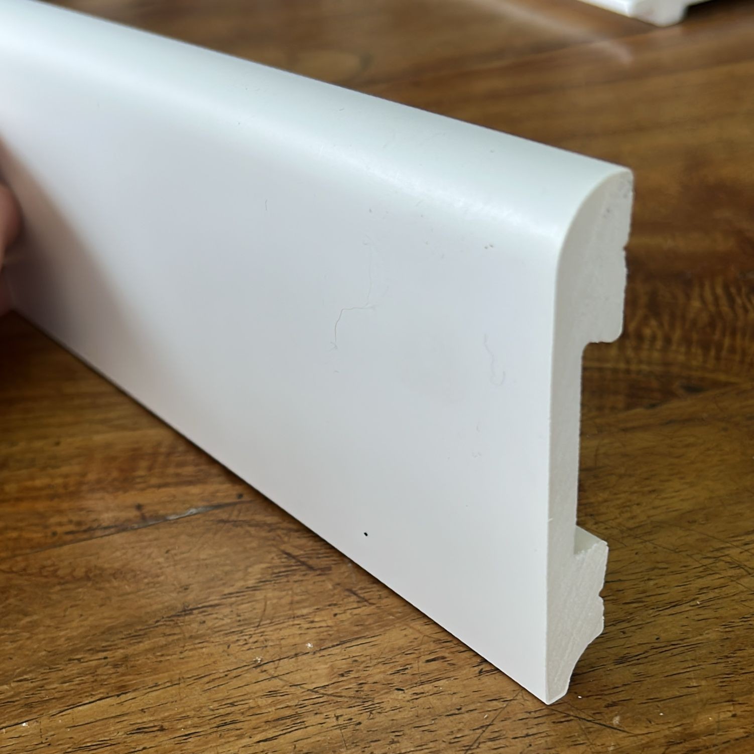 Image text extractionClaude finished the responseYou said: Can you extract the text from this image?Can you extract the text from this image?10:53 AMClaude responded: WHITE PAINTABLE SKIRTINGWHITE PAINTABLE SKIRTING Page 20 High impact polystyrene skirting offers a practical solution for finishing the edges of walls and floors